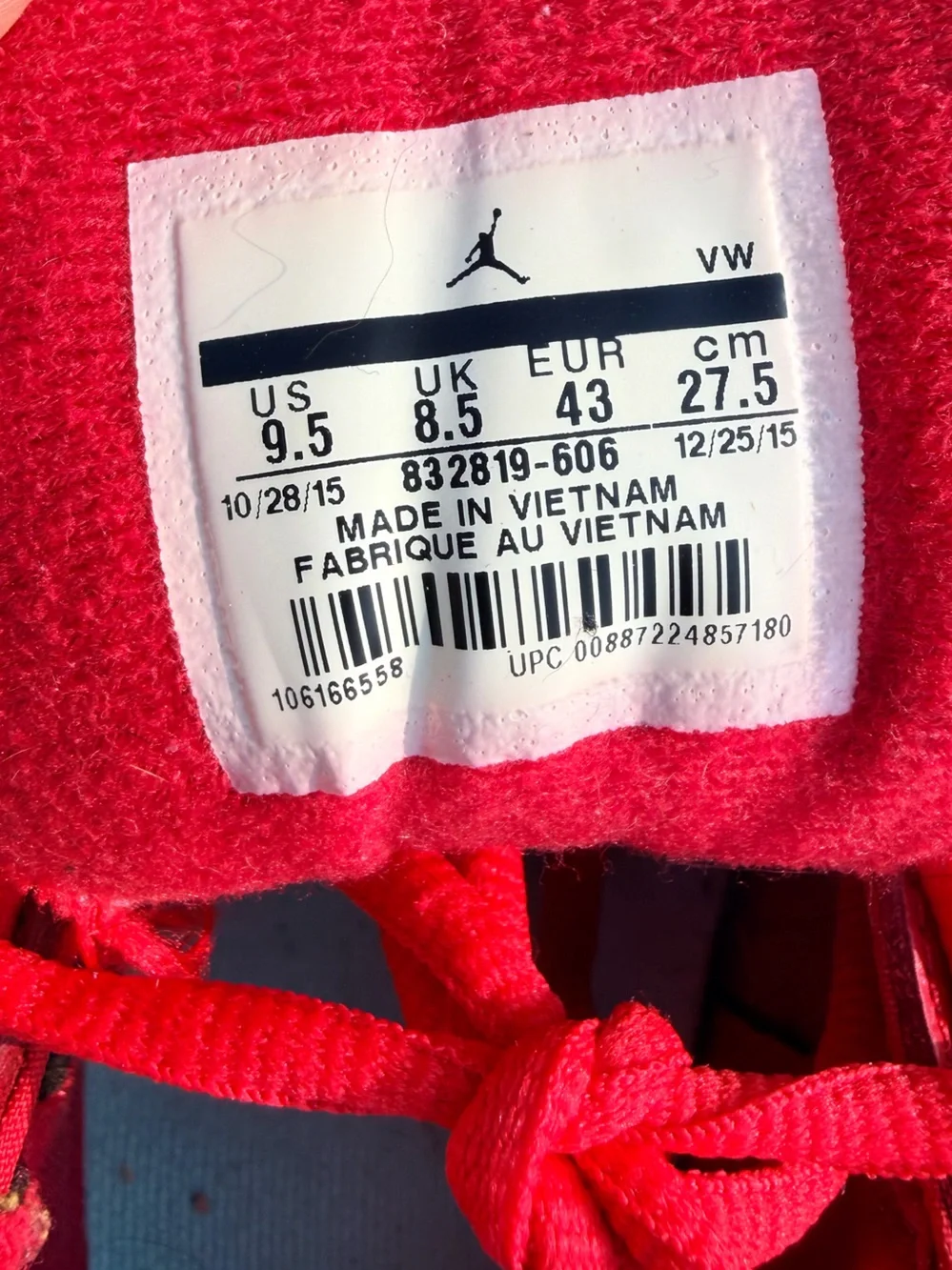 Jordan Air Jordan 2 Retro Low Gym Red 832819-606 Men's Leather Lace-Up